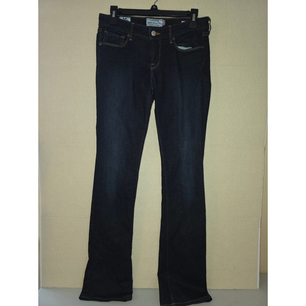Lucky Brand Lolita Boot White Oak Cone Denim Jeans Dark Wash Made in USA 4/27 L